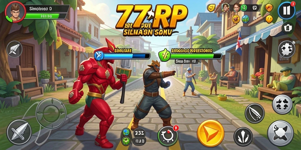 Gameplay menarik di 77RP yang menampilkan elemen simulasi.