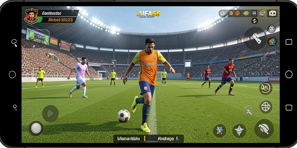 Tampilan gameplay AIFA66 yang menarik dan penuh aksi olahraga.