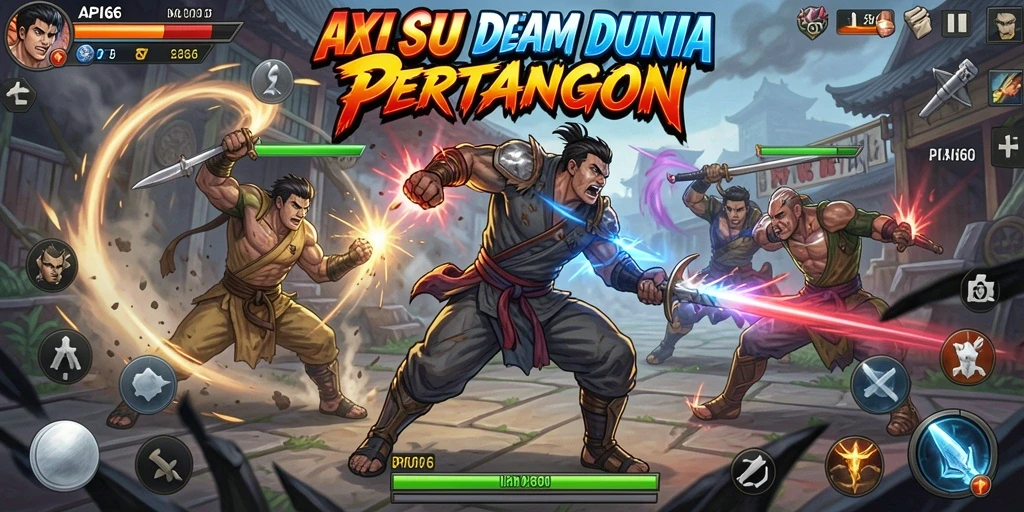 Tampilan gameplay seru dalam API66 dengan pertarungan yang intens.
