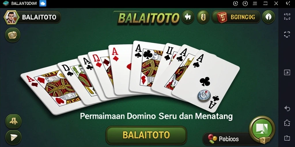 Tampilan menarik dari gameplay domino yang seru di BALAITOTO.