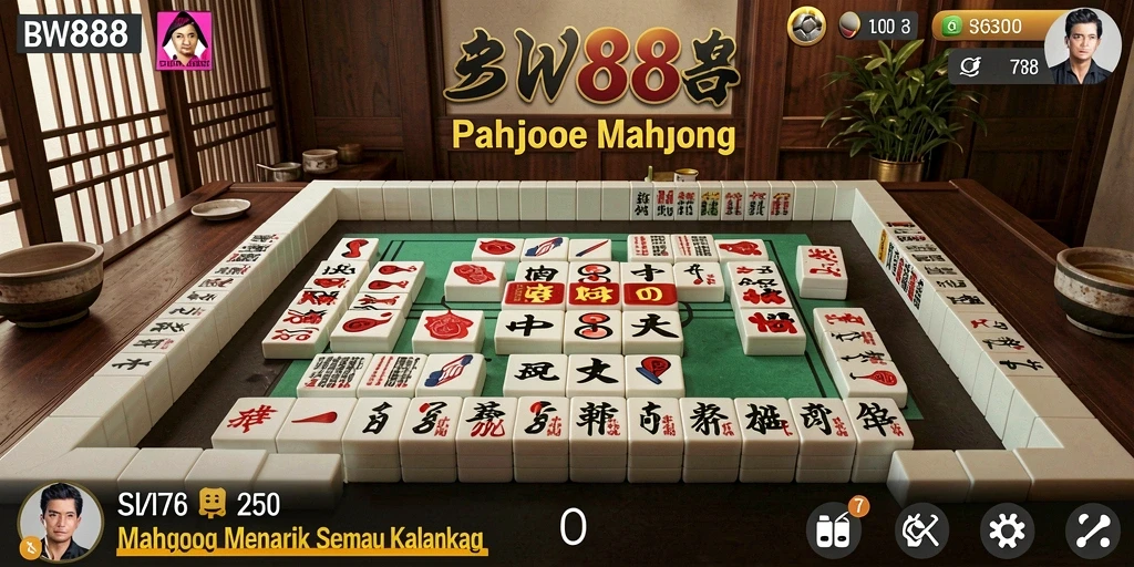 Gameplay menantang dan seru dari BW888 Mahjong.