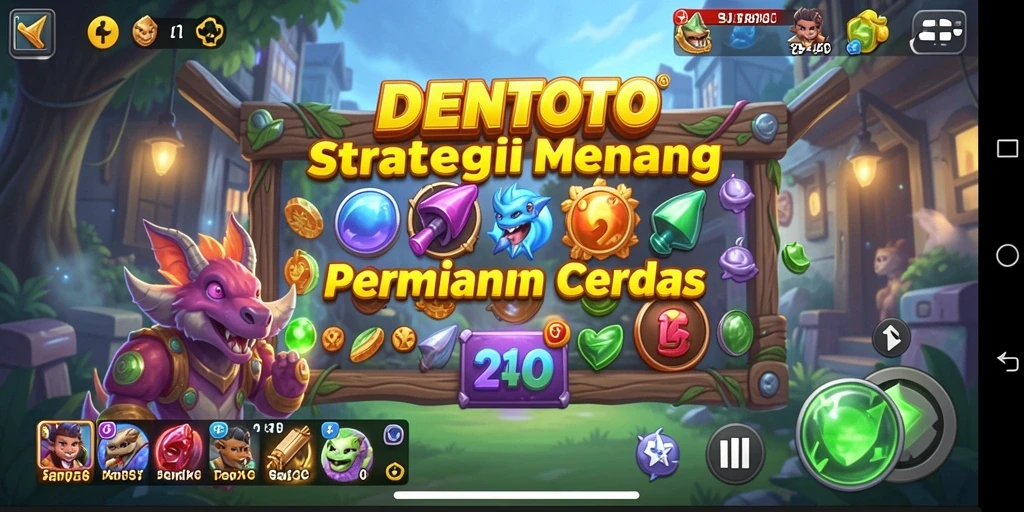 Tampilan gameplay DENTOTO dengan strategi yang kompleks dan menarik.