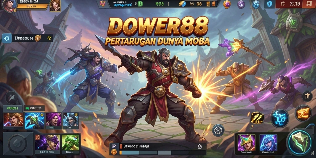 Tampilan gameplay seru dari DOWER88 dengan karakter unik.