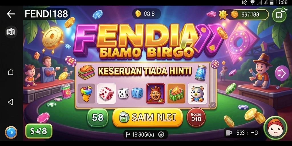 Tampilan seru gameplay di FENDI188 dengan banyak pemain Bingo.