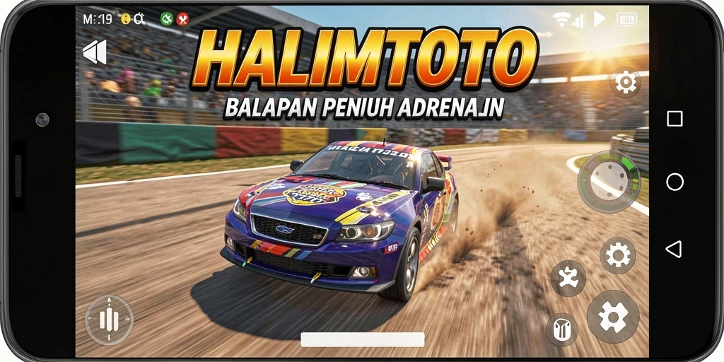 Gambaran menarik dari gameplay balapan HALIMTOTO yang penuh aksi.