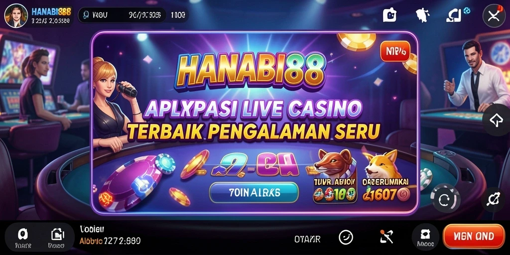 Screenshot gameplay live casino HANABI88 menunjukkan suasana yang mendebarkan dan interaktif.