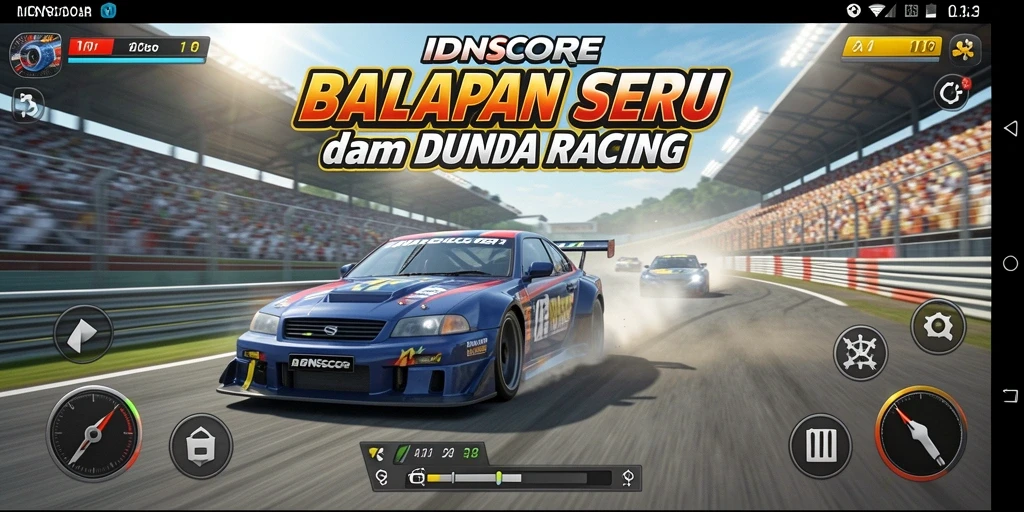 Gameplay menarik di IDNSCORE dengan grafik balapan yang realistis.