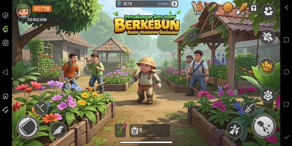 Gameplay KG778 yang seru dan interaktif dalam berkebun.