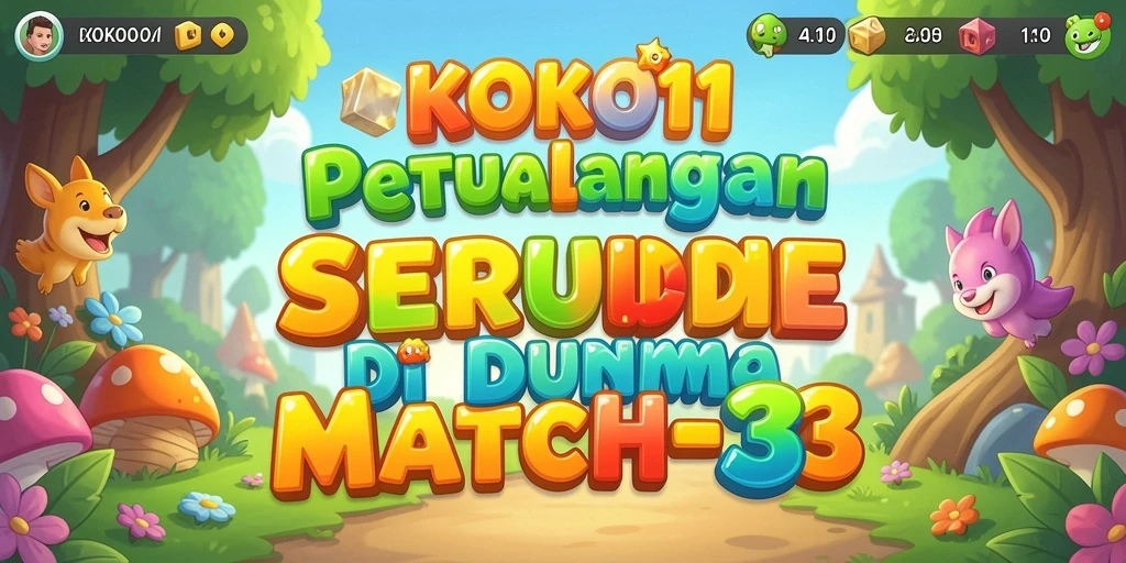Screenshot KOKO11 menampilkan gameplay Match-3 yang seru.
