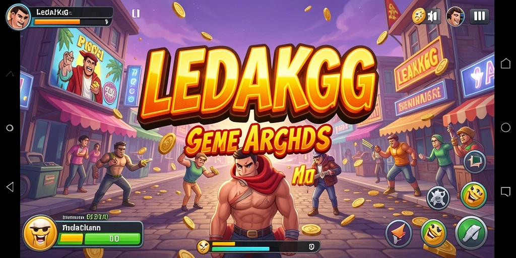 Screenshot LEDAKGG menunjukkan aksi seru dalam gameplay Arcade.