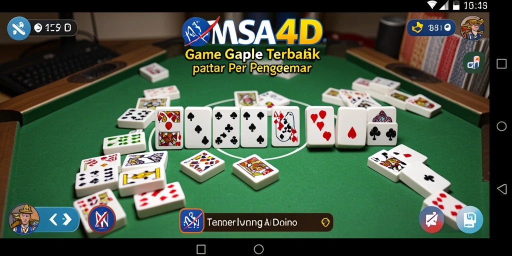 Tampilan gameplay menggembirakan dalam aplikasi Gaple NASA4D.