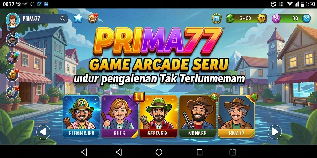 Tampilan gameplay menarik dari PRIMA77 dengan grafis cerah.