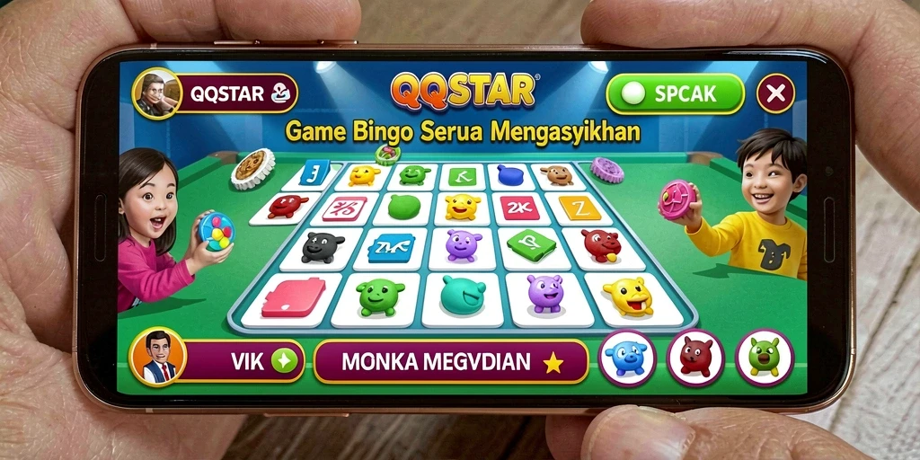 Tampilan gameplay menarik di QQSTAR yang menampilkan momen Bingo.