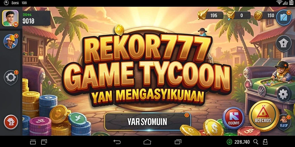 Tampilan gameplay menarik dari REKOR777 yang menampilkan pengalaman Tycoon.