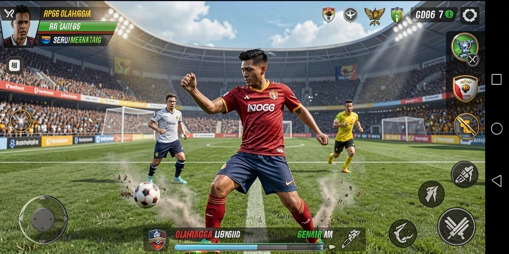 Tampilan gameplay RP66 dengan aksi olahraga yang seru.