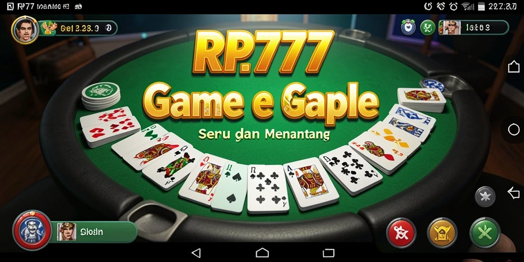 Screenshot gameplay Gaple menampilkan keseruan bermain RP777.