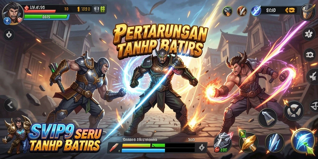 Tampilan gameplay SVIP9 yang mendebarkan dengan karakter bertarung.