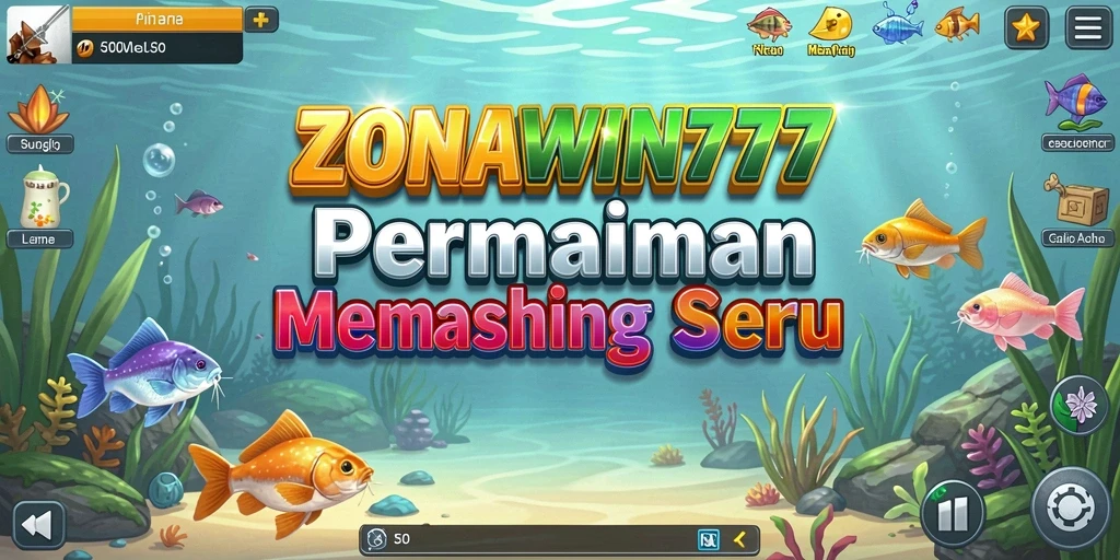 Tampilan gameplay ZONAWIN777 yang menakjubkan dengan aksi memancing.