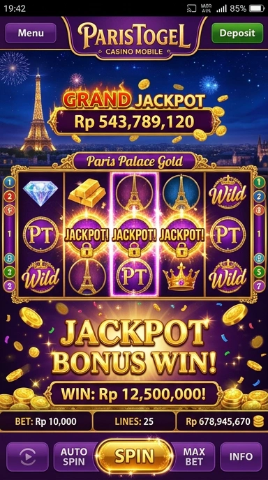 Tampilan home paristogel yang menarik dan informatif.